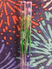 CHINESE TRANSPARENT CHOPSTICKS / HAIR STICK with BAMBOO DESIGN w/ FREE