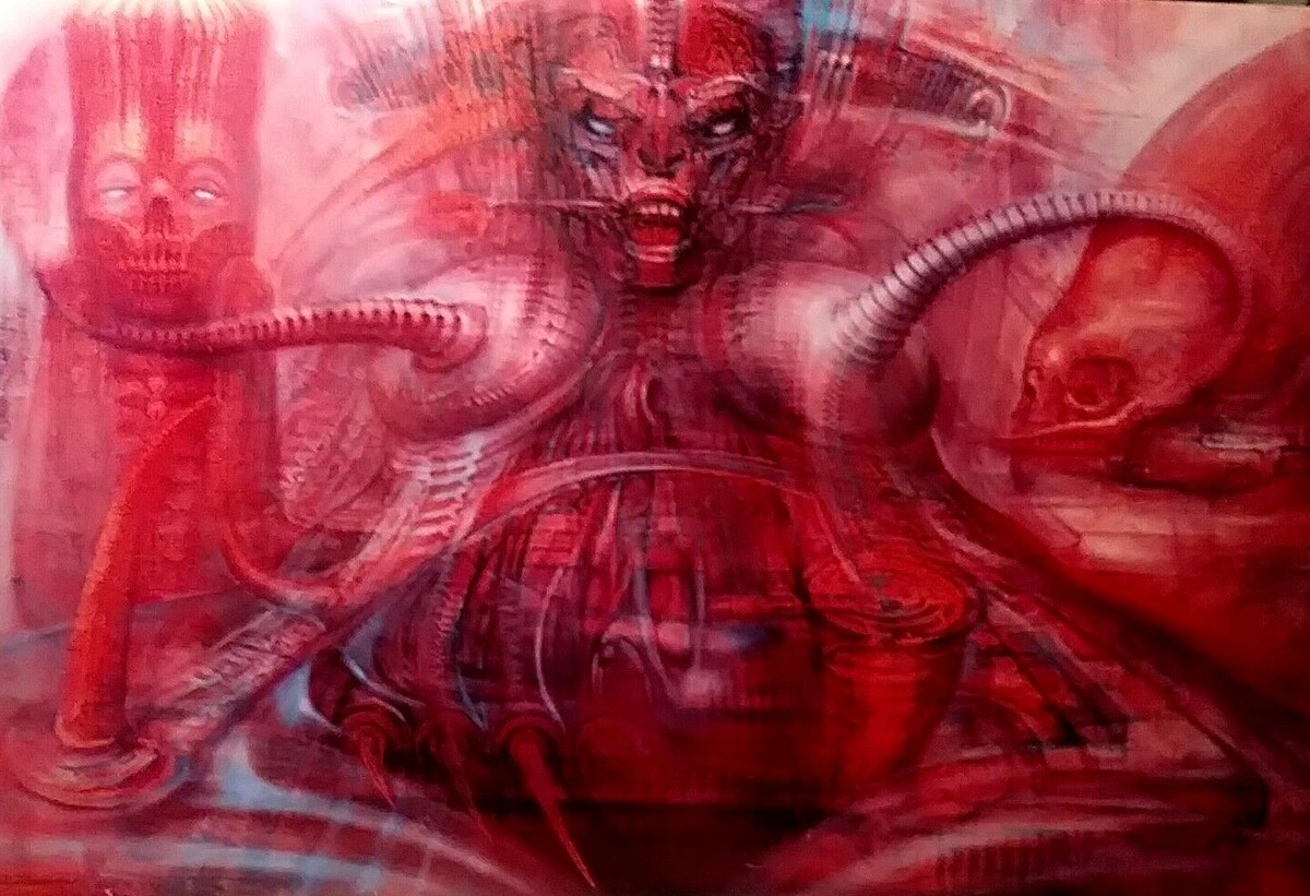 GIGER VICTORY V (SATAN) PRINT, VINTAGE CATALAN 1986, - Main Image