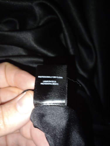 Vestido Nicole Miller New York Negro Floral Encaje Cuello Simulado Vestido Alto-Bajo Para Mujer Talla 2 - Imagen 5 de 15