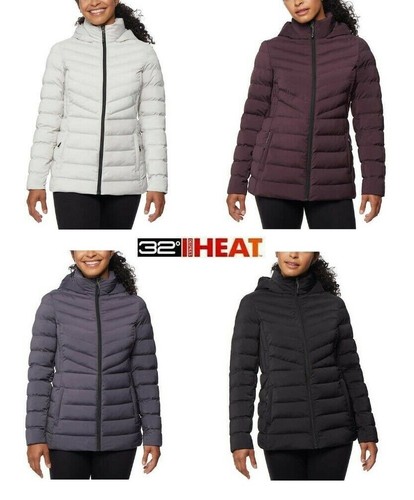 Stretch Jacket Zip Up Puffer Coat NWT 