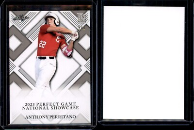 ANTHONY PERRITANO Rookie 2023 Leaf Perfect Game National Showcase BLANK BACK 1/1