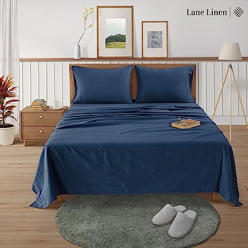 Cotton Flannel Sheet Set Brushed for Extra Softness Queen Estate