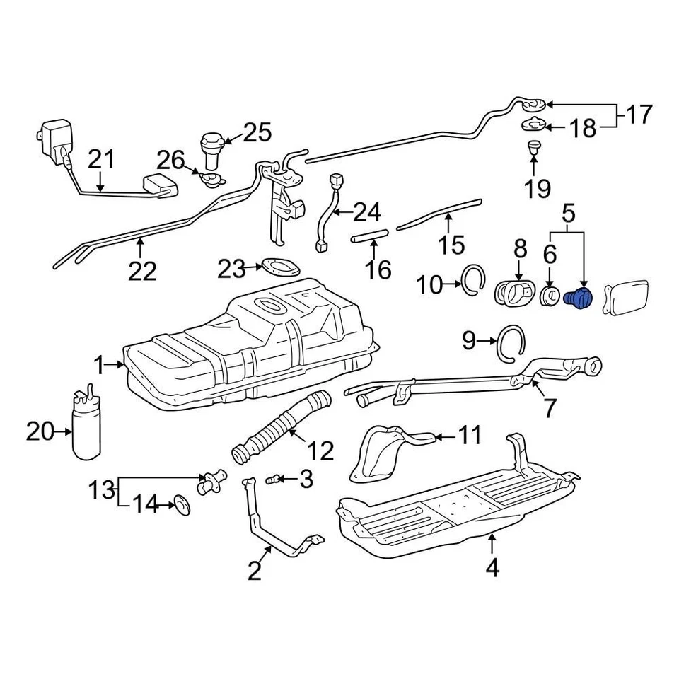 For Toyota Tacoma 2002-2004 Toyota 7730053010 Fuel Tank Cap - Изображение 4 из 4