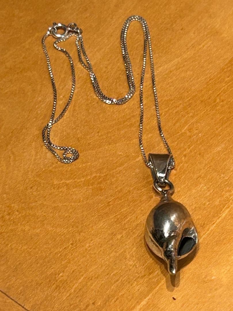 Solid Sterling Silver Mexico Conch 2” Pendant-Sea… - image 1