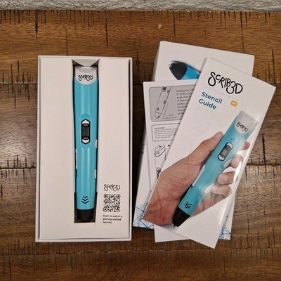 SCRIB3D P1 3D Printing Pen  With Power Supply awesome fun teal WORKS