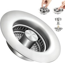 2 Pack Sink Drain Strainer Kitchen Sink Drain Strainer Sink Stopper,Stainless...