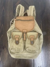 Vintage High Sierra Backpack Canvas & Leather Buckles Complete Very Nice