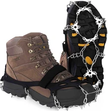 Cleat Spikes Crampons Stainless Steel Spikes Durable Silicone Hiking Ice Snow