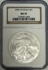 2006 $1 American Silver Eagle NGC MS70