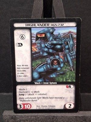 BattleTech CCG Highlander HGN-732 Rare Limited Base Set 1996 WotC LP Mech Card
