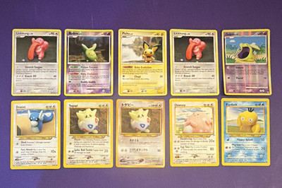 Pokémon 10 Card Lot Reverse Holo/Foil Claymation! Yuka Morii & Sachiko Adachi