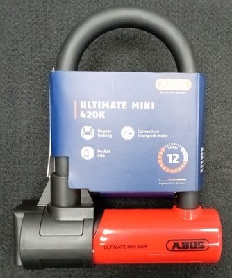 ABUS Ultimate Mini 420K Fahrradschloss D-Lock Bügelschlosshalter USH Tough Fahrradhalterung