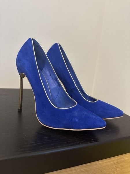 Women Heels Navy Suede 39 #4PSG