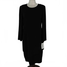 Schneberger Elegant Black Dress with Asymmetrical Hem Size 12