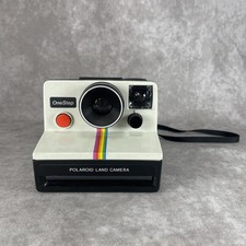 Vintage Polaroid SX-70 OneStep White Rainbow Stripe Land Camera Untested
