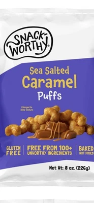 Sea Salted Caramel Puffs 8oz Bag (226g) Snack worthy