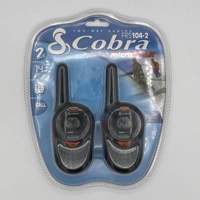 NEW Cobra microTALK Walkie Talkies FRS104-2 Two Way Radio 2 Mile Range FREE SHIP