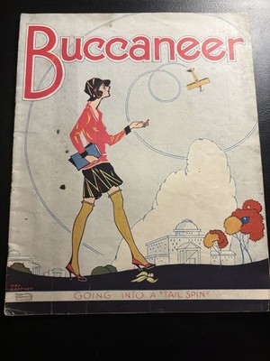 Carolina Buccaneer UNC 1929 Humor Magazine Aviation Lucky Strike Ad Chapel Hill