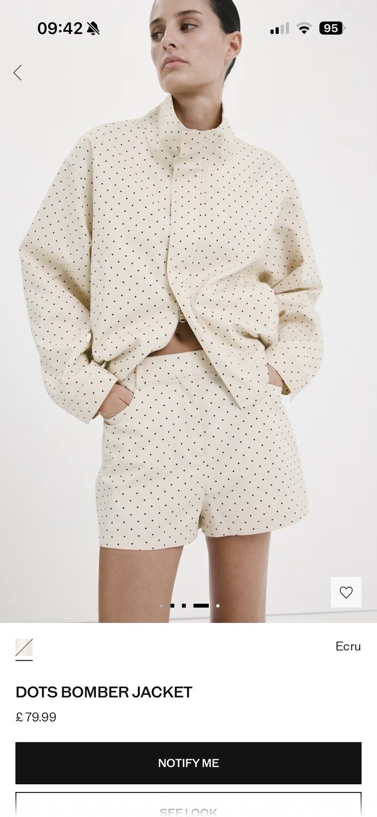 Mango Polka Dot Bomber Jacket Size Small Sold Out Brand New image 6