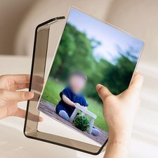 Double Sided Acrylic Floating Picture Frame with Stand for Home and Office Use