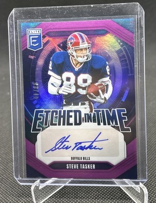2025 Panini Elite Football Steve Tasker ETCHED IN TIME AUTO /49 Buffalo Bills
