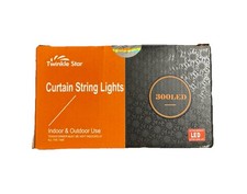 Twinkle Star 300 LED Curtain String Lights Indoor/Outdoor Fairy Decor Dorm NEW
