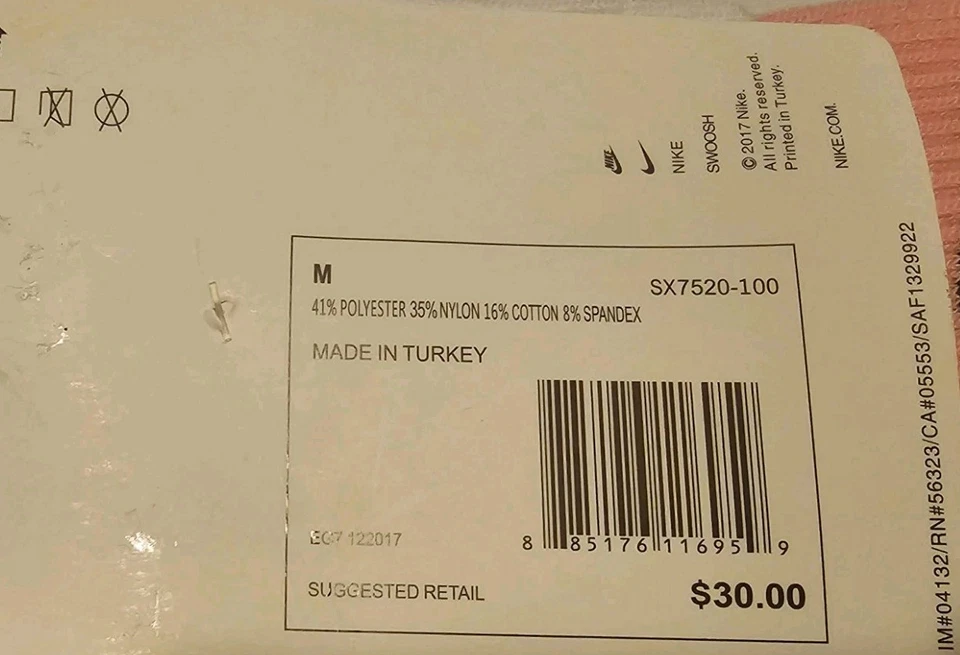  Calcetines Nike Lab Doble Capa Puño Crew 2 Pares Malva Rosa-Gris/Blanco-Rosa Medianos Foto 3 de 3