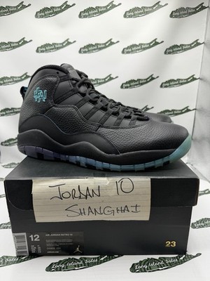 Nike Air Jordan 10 X Retro Shanghai Size 12 310805-024 Black Purple Blue