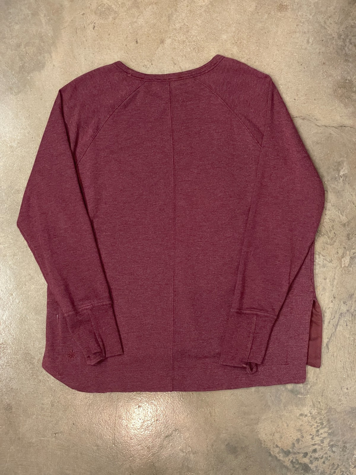Athleta Sweater Women L Burgundy Maroon Extra Soft Knit Crewneck Logo Casual thumbnail 11