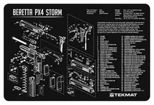 Tekmat Armorers Bench Mat 11"x17" Beretta Px4 Pistol - 17-BER-PX4