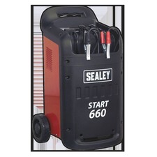 Image of Sealey START660 12V/24V/230V Battery Charger Starter Car Van Light Commercial