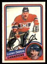 1984 OPC O-Pee-Chee Hockey #260 Lucien Deblois Signed Autograph (no COA)