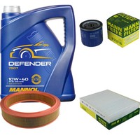 Mann Inspektionspaket 5L Mannol Defender 10W-40 FüR Fiat Punto 1.2 60 Doblo