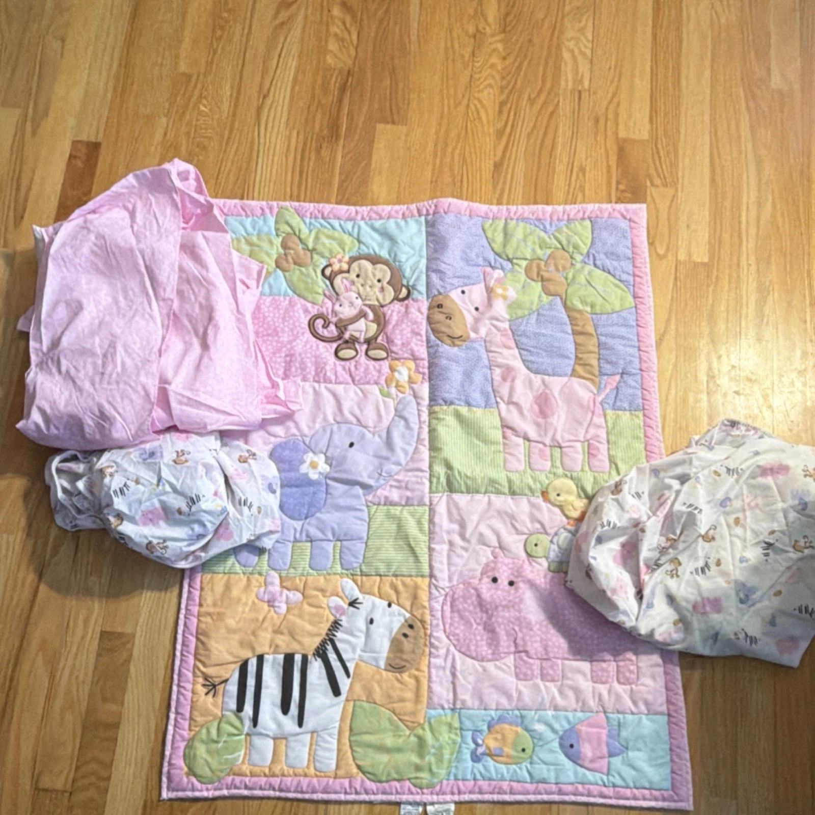 Just Born Safari Animals Multicolor Crib Bedding Set Cotton Blend 20109R
Opens in a new window or ta