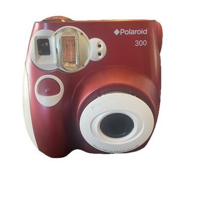 Polaroid 300 Instax Mini Instant Film Camera Maroon Tested Working