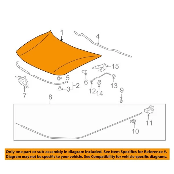 For 94-01 Integra Hatchback/Sedan Front Hood Panel Assembly Primed AC1230105 - Imagem 3 de 3