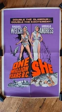One Million Years B.C./ She English Double Crown Film Movie Poster 1968