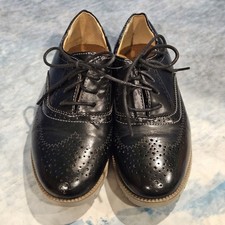 Deer Stags Benton Jr Boys Size 13.5M Black Wingtip Oxford Dress Shoes Lace Up