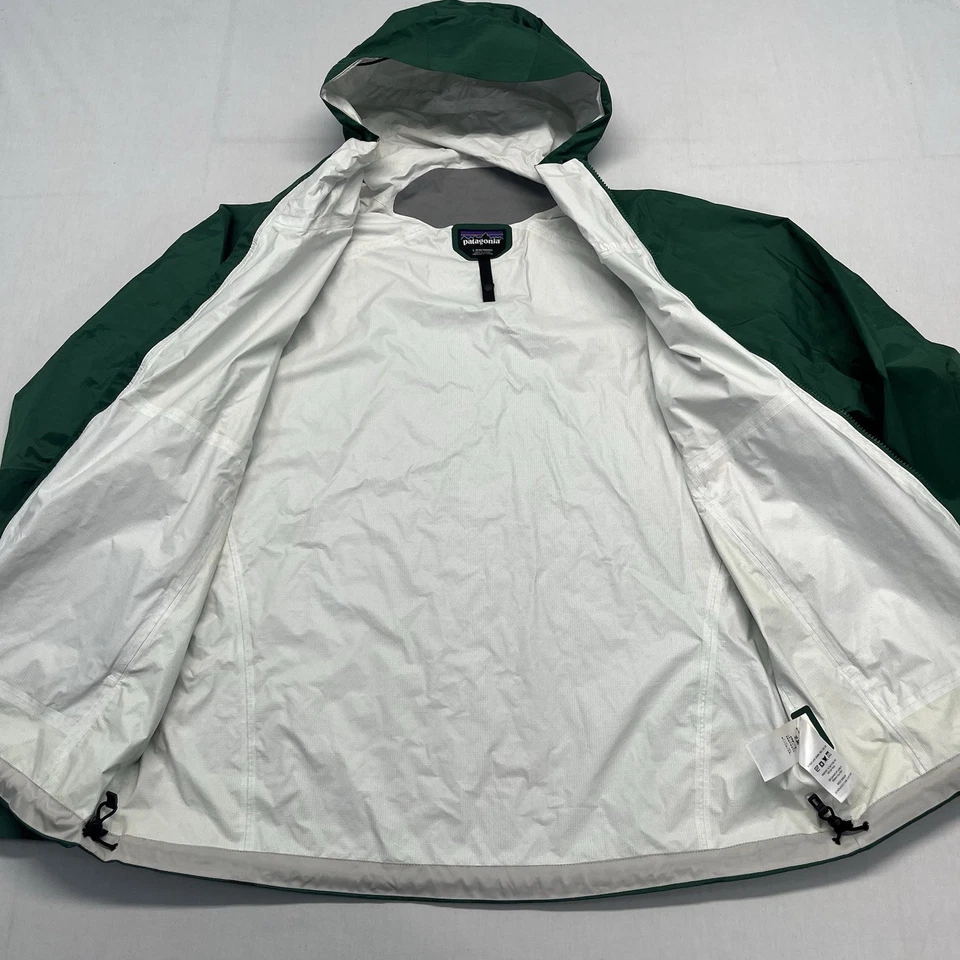Chaqueta Patagonia Torrentshell H2NO Verde Lluvia Para Hombre Talla Grande Cremallera Completa Foto 4 de 4