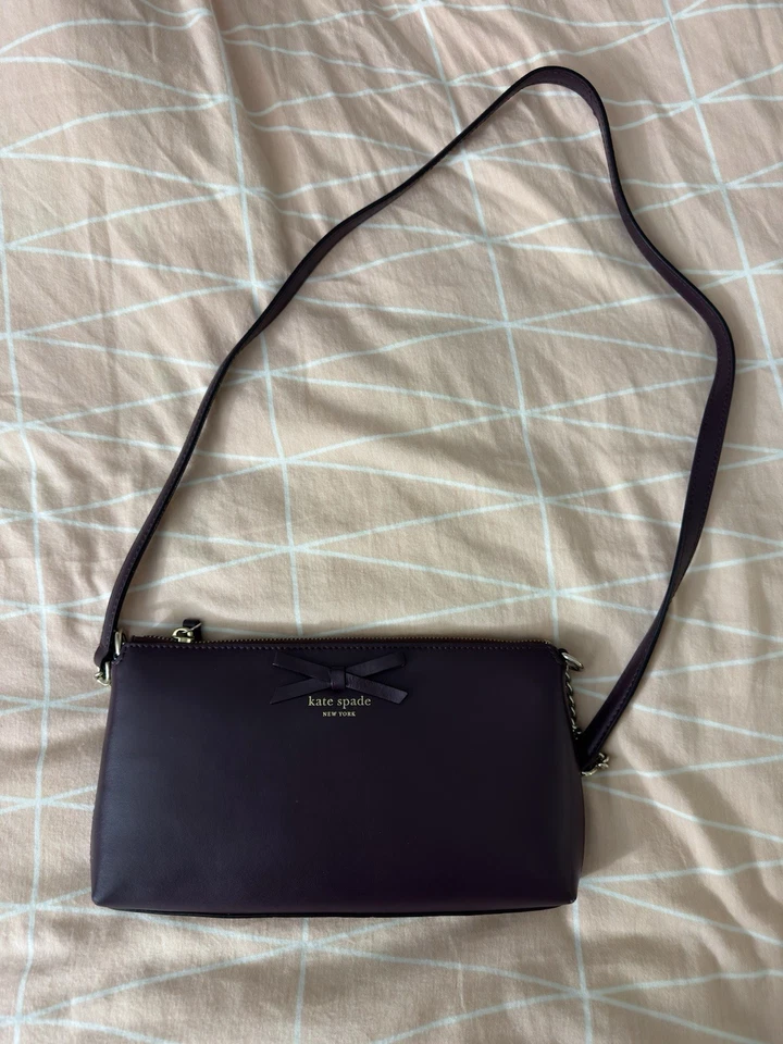 Bolso Bandolera Kate Spade Sawyer Street Declan Cuero Caoba Arco Nuevo con Etiquetas $248 Foto 2 de 4