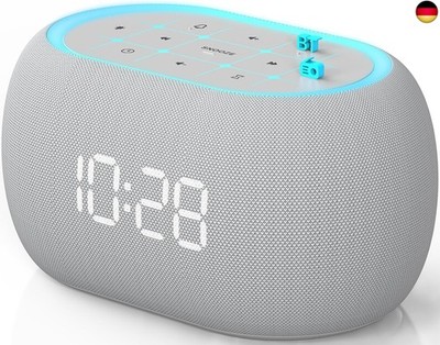 ANJANK Digitaler Radiowecker mit Bluetooth Lautsprecher, 10W Hi-Fi