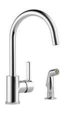Peerless Precept Single-Handle Kitchen Sink Faucet with Side Sprayer, Chrome ...