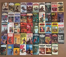vintage sci fi fantasy paperback lot pulp erb reh lancer ace daw belmont