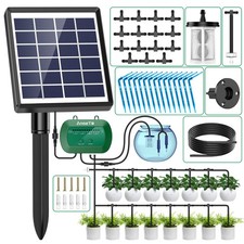 Solar Drip Irrigation System, Automatic Watering Kit for 15 Pots with 49ft Ho...