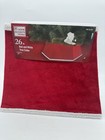Christmas Tree Collar 26” Red Crushed Velvety White Trim  Decor Home Depot NOS