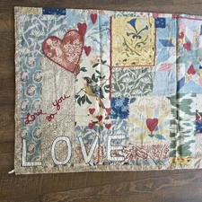 Pottery Barn Elise Love Embroidered Table Throw