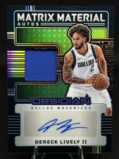 2024-25 Panini Obsidian - Matrix Material Autographs Dereck Lively /99 (AU, MEM)