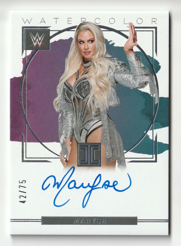 Maryse 2023 Panini Impeccable WWE Watercolor Auto /75 #WS-MRY