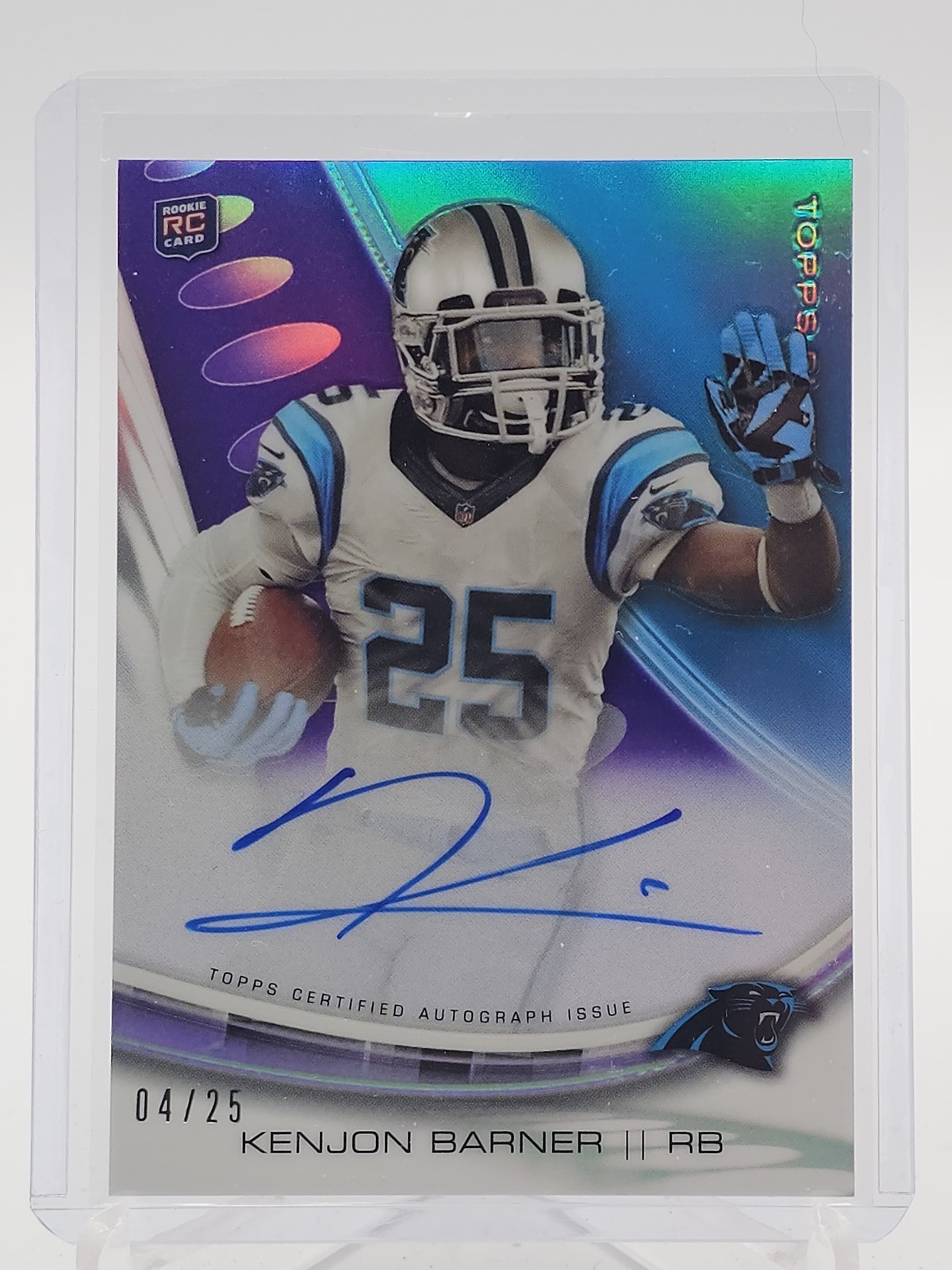 Kenjon Barner Topps Platinum Autograph #AKB Purple Refractor