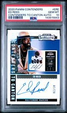 2020 Contenders To Canton Auto 1/20 Ed Reed Auto #ERE PSA 10 ES6